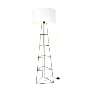 Marlene Stehlampe 1xE27 60 W Schwarz/Schwarz/Weiß Ø 50 cm small 1