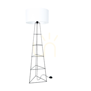 Marlene Stehlampe 1xE27 60 W Schwarz/Schwarz/Weiß Ø 50 cm small 0