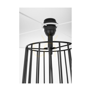 Swan Stehlampe 1xE27 Max. 60 W Schwarz/Schwarz PVC/Weiß Ø 50 cm small 2