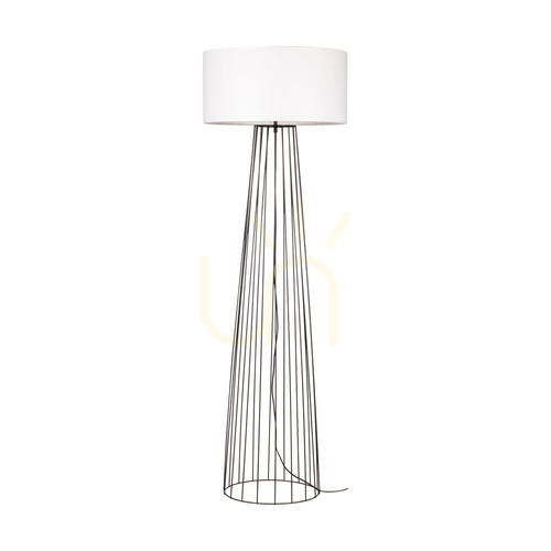 Prüfen Swan Stehlampe 1xE27 Max. 60 W Schwarz/Schwarz PVC/Weiß Ø 50 cm
