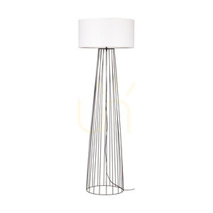Swan Stehlampe 1xE27 Max. 60 W Schwarz/Schwarz PVC/Weiß Ø 50 cm small 0