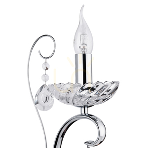 Wandleuchte „Alessa“, 1xE14, max.. 40 W, verchromtes Metall/klares Kristallglas, 25 cm small 1