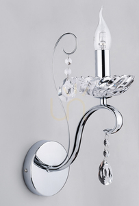 Wandleuchte „Alessa“, 1xE14, max.. 40 W, verchromtes Metall/klares Kristallglas, 25 cm small 2