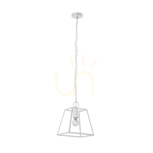 Amata Pendelleuchte 1xE27 Max. 60 W, Weißmetall/Klarglas, 22 cm small 0