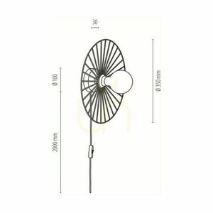 Britop Antonella Wandleuchte Eiche geölt/schwarz Ø35 cm E27 small 2