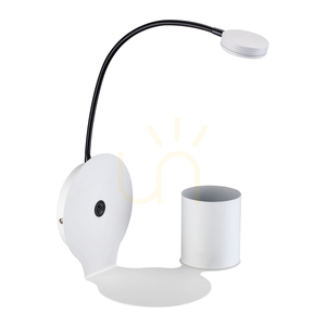 Wandleuchte „Arles“, inklusive 1x LED 3000 K, 3 W, Metall in Weiß/Schwarz, Ø 24 cm small 0