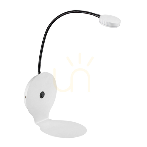 Prüfen Wandleuchte „Arles“, inklusive 1x LED 3000 K, 3 W, Metall in Weiß/Schwarz, Ø 15 cm