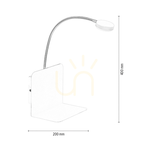 Wandleuchte „Arles“, inklusive 1x LED 3000 K, 3 W, Metall in Weiß/Schwarz, Ø 20 cm small 2