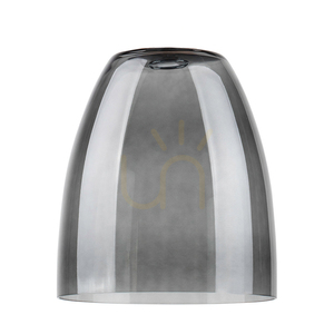 Asmara Pendelleuchte, 3xE27, Max. 60 W, geölte Eiche/schwarzes Metall/schwarzes PVC-Kabel/Lampenschirm aus Rauchglas, 125 cm small 1