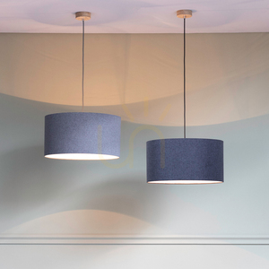Asseto Pendelleuchte, 1xE27, Max. 60 W, geölte Eiche/Creme, geflochtenes Kabel/beiger Lampenschirm, Ø 50 cm small 2