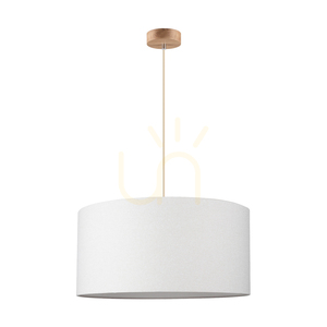 Asseto Pendelleuchte, 1xE27, Max. 60 W, geölte Eiche/Creme, geflochtenes Kabel/beiger Lampenschirm, Ø 50 cm small 0