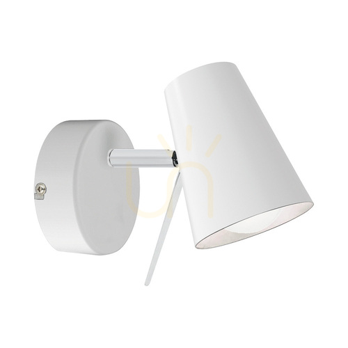 Prüfen Astrid Wandleuchte 1xE14 Max. 40 W, Weißmetall, 17 cm