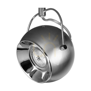Kugelförmige Beton-Deckenleuchte, inklusive 2 GU10-LED-Lampen (max.. 5 W), grauer Beton/satiniertes Metall, 29 cm small 1