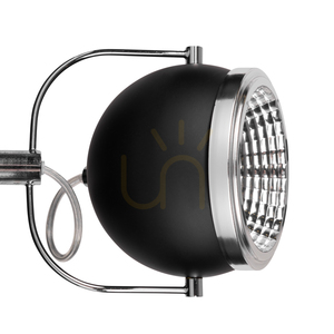 Kugel-Wandleuchte, inklusive 1 GU10-LED-Lampe (max.. 6 W), Black Metal, 20 cm small 2