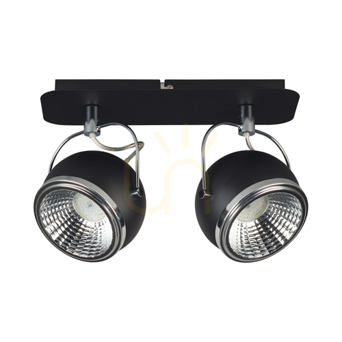 Prüfen Kugel-Deckenleuchte, inklusive 2 GU10-LEDs, max.. 6 W, Black Metal, 29,5 cm
