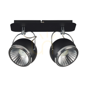 Kugel-Deckenleuchte, inklusive 2 GU10-LEDs, max.. 6 W, Black Metal, 29,5 cm small 0