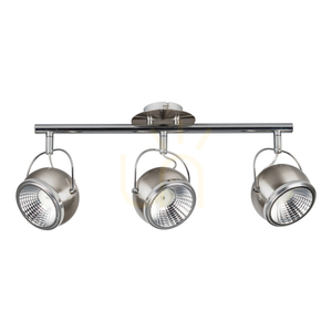 Kugel-Deckenleuchte, inklusive 3 GU10-LEDs, max.. 6 W, Satin-Metall, 52,5 cm small 0