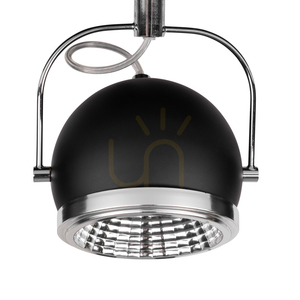 Kugelförmige Deckenleuchte, inklusive 4 GU10-LEDs, max.. 6 W, schwarzes Metall, 26 cm small 2