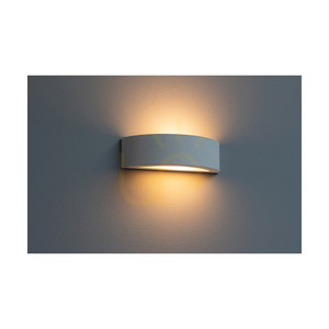 Wandleuchte „Block“ 1xE27 Max. 40 W, weißer Beton/Milchglas, 35,5 cm small 1