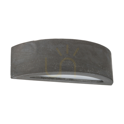 Prüfen Wandleuchte „Block“ 1xE27 Max. 40 W, Betongrau/Milchglas, 35,5 cm