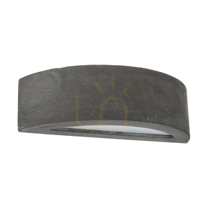 Wandleuchte „Block“ 1xE27 Max. 40 W, Betongrau/Milchglas, 35,5 cm small 0
