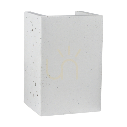 Prüfen Wandleuchte „Block“, 2xGU10, Max. 6 W, weißer Beton, 10 cm