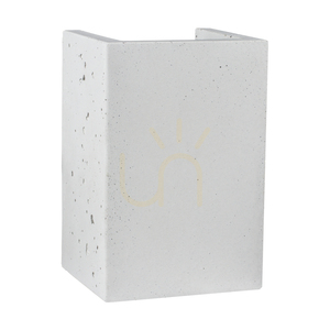 Wandleuchte „Block“, 2xGU10, Max. 6 W, weißer Beton, 10 cm small 0