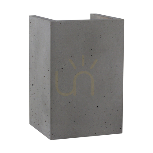 Prüfen Wandleuchte „Block“, 2xGU10, Max. 6 W, Betongrau, 10 cm