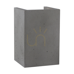 Wandleuchte „Block“, 2xGU10, Max. 6 W, Betongrau, 10 cm small 0