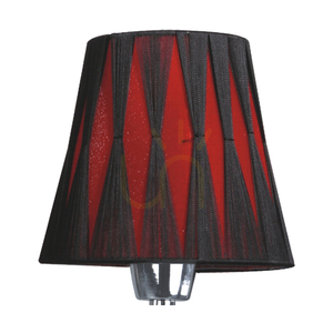 Wandleuchte „Borgia“, 1xE14, Max. 40 W, Metall verchromt / rot und schwarz, 21 cm Lampenschirm small 1