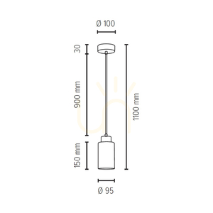 Bosco Pendelleuchte, 1xE27, Max. 60 W, Birke/transparentes PVC-Kabel/weißer Glasschirm, Ø 10 cm small 2