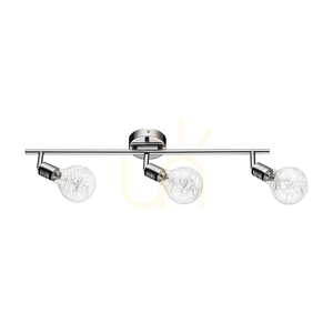 Deckenleuchte, 3xG9-Glühbirnen, Max.. 28 W, Metall in Chromoptik/transparenter Glasschirm, 58 cm small 0