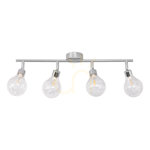 Deckenleuchte, 4xG9-Glühbirnen, Max.. 28 W, Metall in Chromoptik/klarer Glasschirm, 58 cm small 0
