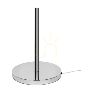 Cadre Stehlampe, 1xE27, Max. 40 W, Metall in Chrom / transparentes PVC-Kabel / grauer Lampenschirm, 56 cm small 1