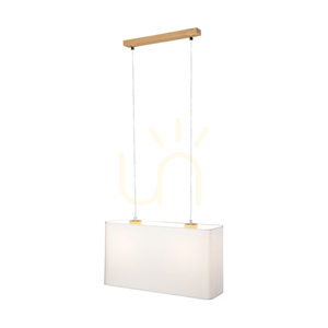 Cadre Pendelleuchte 2xE27 Max. 40 W, geölte Eiche/transparentes PVC/grau, 56 cm small 1