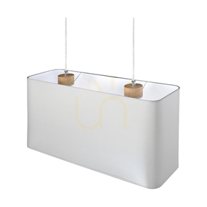 Cadre Pendelleuchte 2xE27 Max. 40 W, geölte Eiche/transparentes PVC/grau, 56 cm small 4