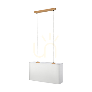Cadre Pendelleuchte 2xE27 Max. 40 W, geölte Eiche/transparentes PVC/grau, 56 cm small 0