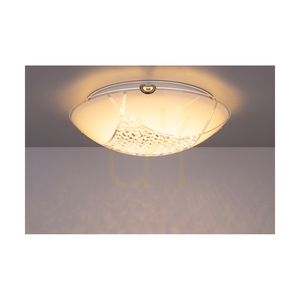 Deckenleuchte „Carolina“, inklusive 1x LED 2700K 15W, Metall in Chrom/weißer Glasschirm, Ø 30 cm small 4