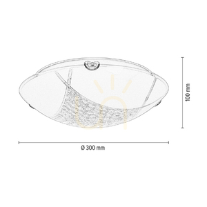Deckenleuchte „Carolina“, inklusive 1x LED 2700K 15W, Metall in Chrom/weißer Glasschirm, Ø 30 cm small 5
