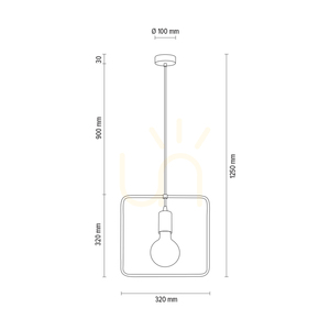 Carsten Wood Pendelleuchte, 1xE27, Max. 60 W, geölte Eiche/schwarzes Metall/schwarzes PVC-Kabel, Ø 32 cm small 4