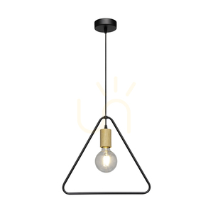 Carsten Wood Pendelleuchte, 1xE27, Max. 60 W, geölte Eiche/schwarzes Metall/schwarzes PVC-Kabel, Ø 37 cm small 1