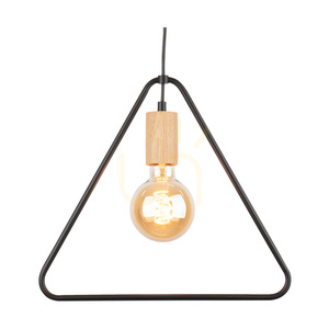 Carsten Wood Pendelleuchte, 1xE27, Max. 60 W, geölte Eiche/schwarzes Metall/schwarzes PVC-Kabel, Ø 37 cm small 2