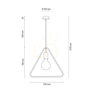 Carsten Wood Pendelleuchte, 1xE27, Max. 60 W, geölte Eiche/schwarzes Metall/schwarzes PVC-Kabel, Ø 37 cm small 4