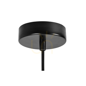 Casa Rina Pendelleuchte, 1xE27, Max. 60 W, schwarzes Metall/schwarzes PVC-Kabel, Ø 48 cm small 1