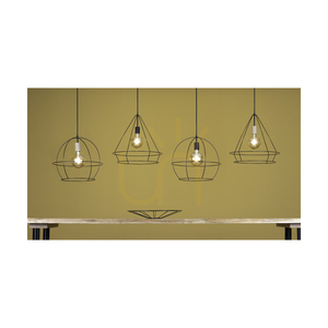 Casa Triango Pendelleuchte, 1xE27, Max. 60 W, schwarzes Metall/schwarzes PVC-Kabel, Ø 48 cm small 2