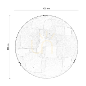 Chicago Deckenleuchte, inklusive 1x LED 2700K 18W, Metall in Chrom/weißer Glasschirm, Ø 40 cm small 2