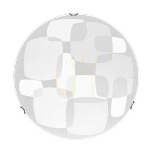 Chicago Deckenleuchte, inklusive 1x LED 2700K 18W, Metall in Chrom/weißer Glasschirm, Ø 40 cm small 0