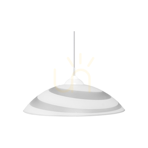 Circle Pendelleuchte, 1xE27, Max. 60 W, weißer Kunststoff / weißes PVC-Kabel / weißer Glasschirm, Ø 40 cm small 1