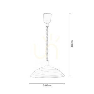 Circle Pendelleuchte, 1xE27, Max. 60 W, weißer Kunststoff / weißes PVC-Kabel / weißer Glasschirm, Ø 40 cm small 7