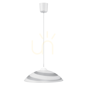Circle Pendelleuchte, 1xE27, Max. 60 W, weißer Kunststoff / weißes PVC-Kabel / weißer Glasschirm, Ø 40 cm small 0